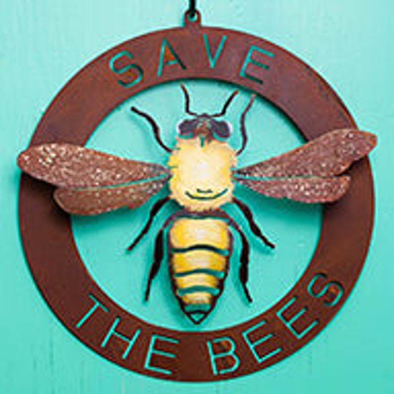 Save the Bees Wall Art Etsy