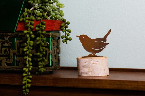 Garden CAROLINA WREN Bird Silhouette Rusty Metal Rustic Art Made USA Garden CAROLINA WREN Bird Silhouette Rusty Metal Rustic Art Made USA