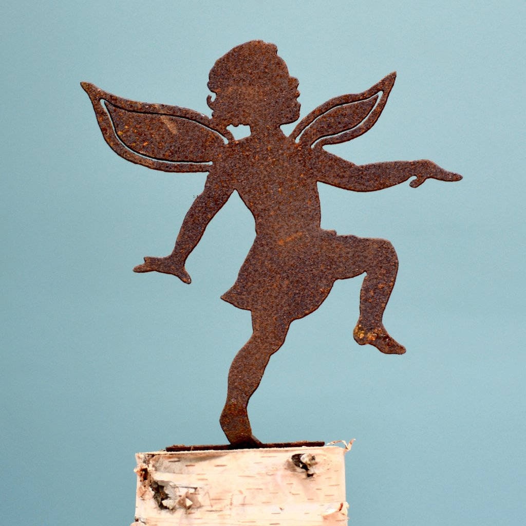 Fairy Metal Art Dancing Girl Fairy Metal Fence Topper Fairy Outdoor