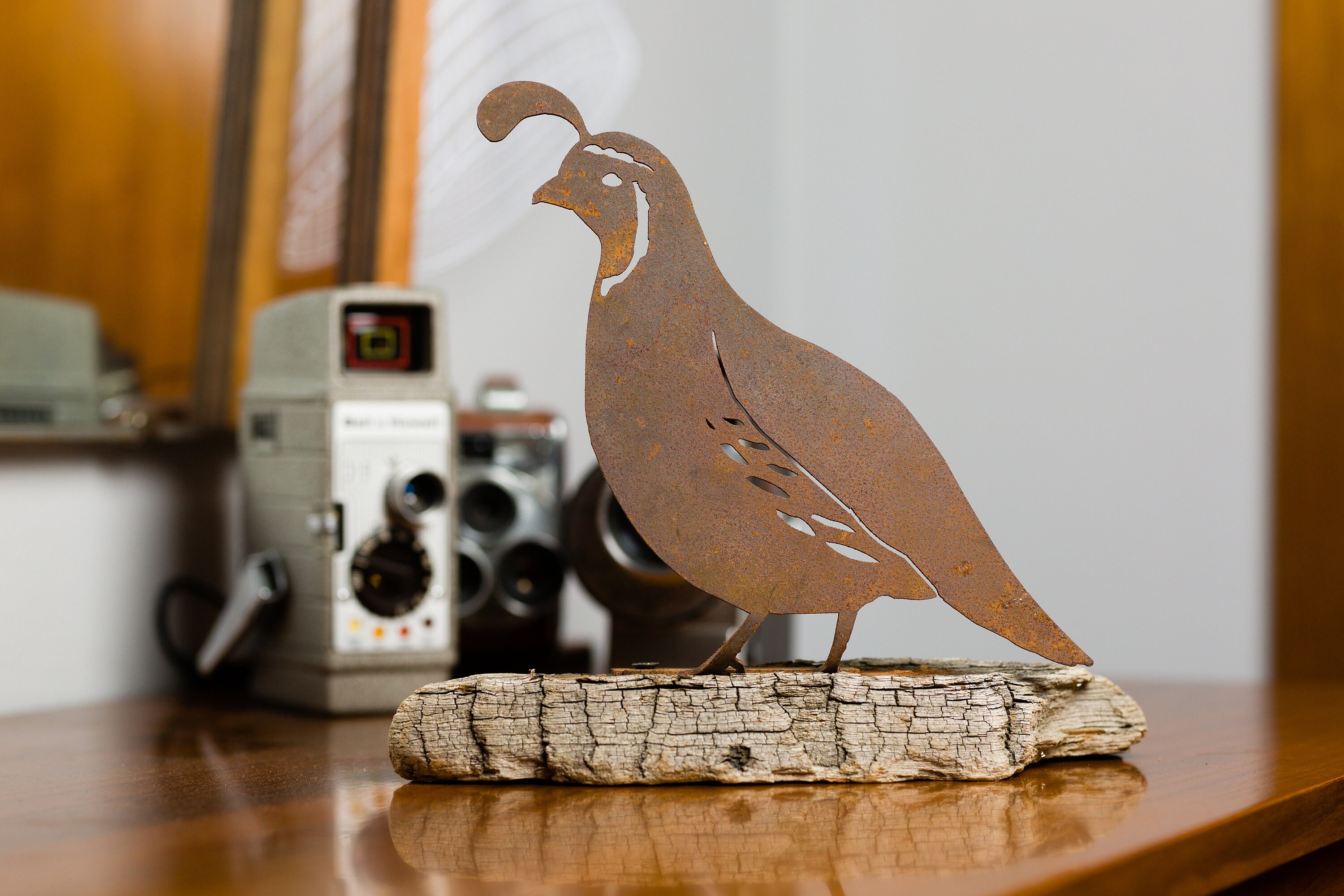Metal Quail Garden Art Metal Quail Silhouette Rusted Metal Etsy