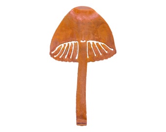 Large Magic Mushroom Tab | Rusted Metal Yard Art | Garden Gifts | Metal Garden Art | Garden Bed Decor | Garden Decor