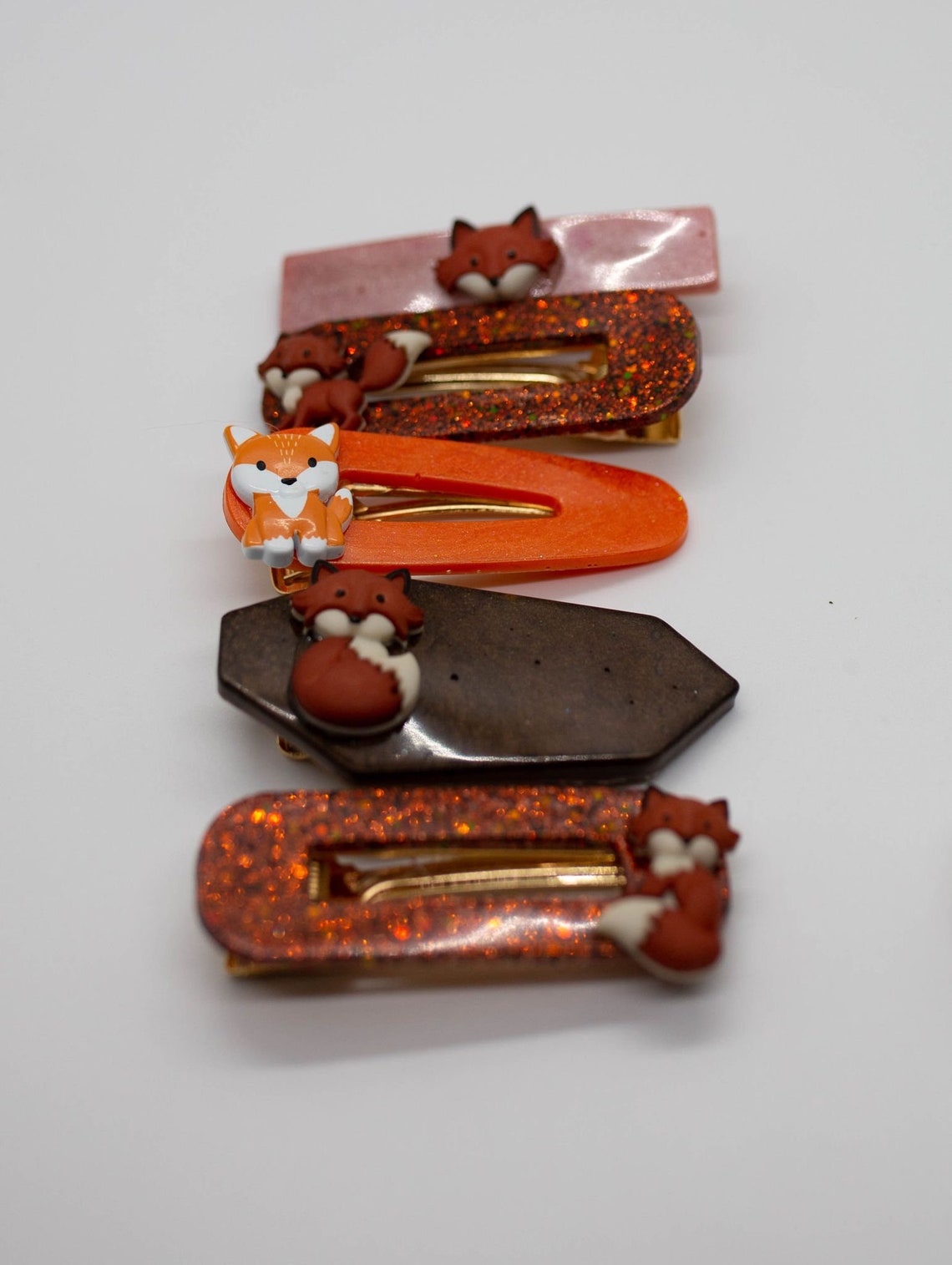 Woodland Fox Hair Clip Fox Hair Clip Animal Hair Clip Resin Etsy