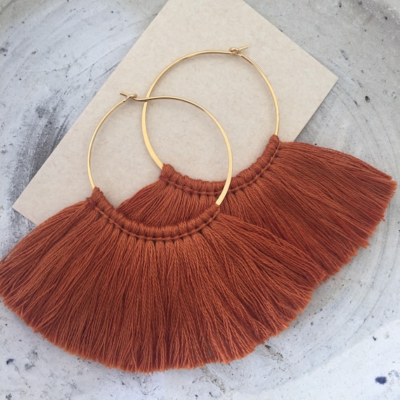 Big fringe best sale earrings