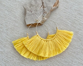 Boucles D'oreilles Clips Imposantes Pampille Couleur Or Jaune Clair - Occasion Bon état