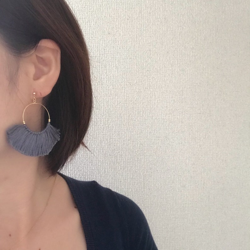 Tassel Earrings Invisible Clipon Earrings Hypoallergenic Etsy