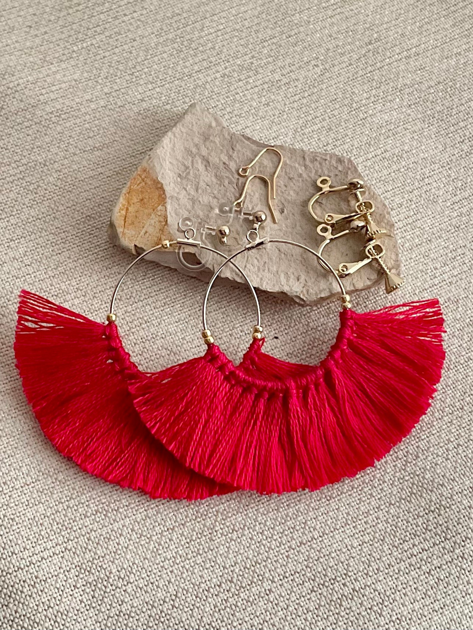 Fringe Hoop Earrings Tassel Earrings Trival Boho Bohemian Etsy UK