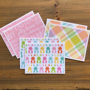 6 Assorted Easter Cards With Envelopes . Blank Easter Cards . Handmade Easter Stationary . Easter Bunny Cards . Set of Easter Cards