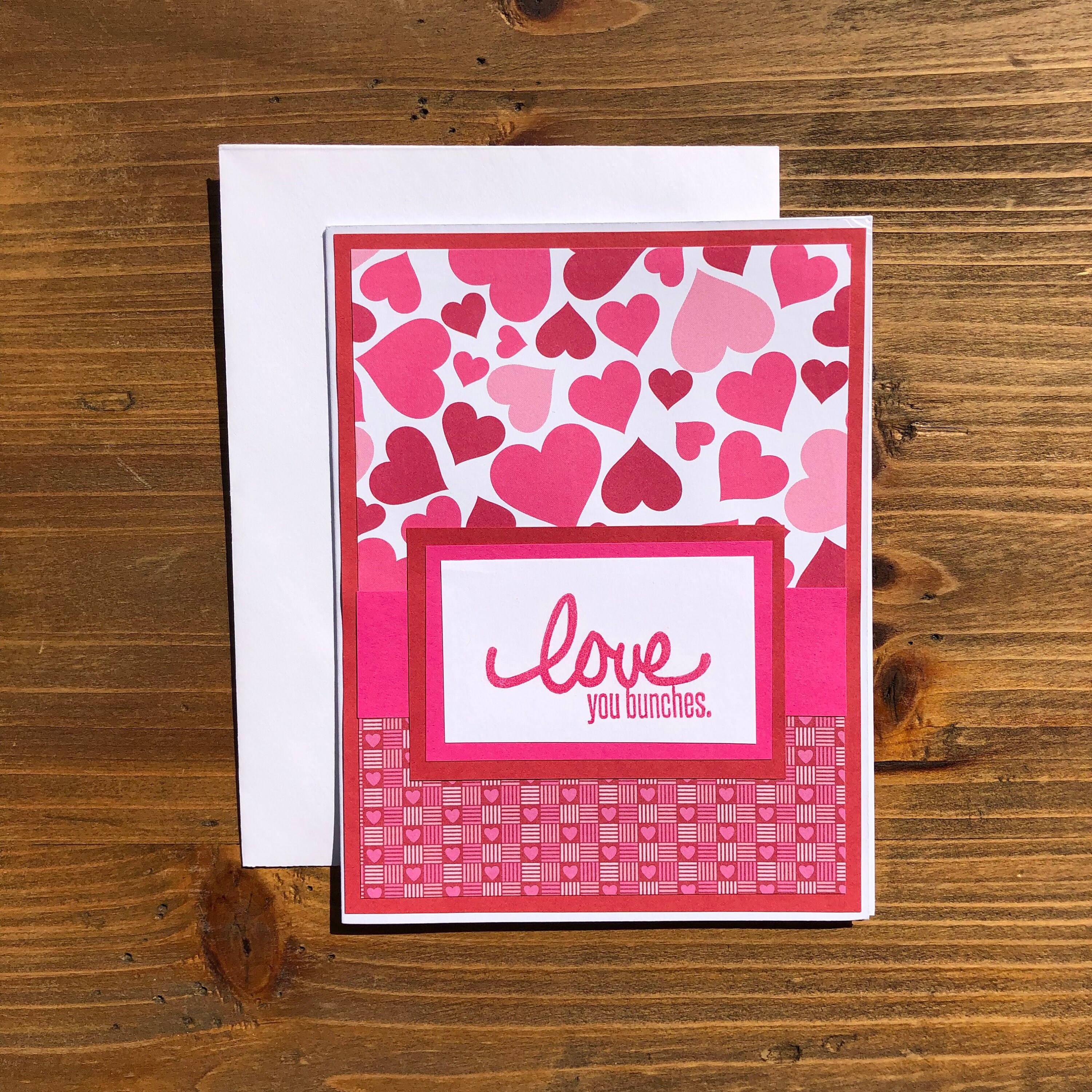 Love You Bunches Valentines Day Card With Envelope Valentines | Etsy