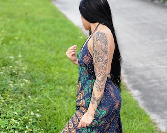 Bohemian Rayon Romper: Festival Jumpsuit, Comfy Boho Clothing