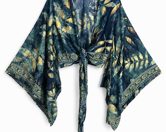 Boho Crop Top, Festival Tops, Top mit Glockenärmeln