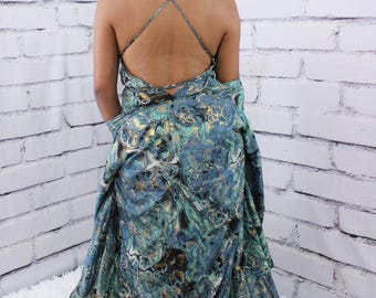Kimono und Kleid Boho Set, Sommer Outfit, Festival Wear, Boho Kleid