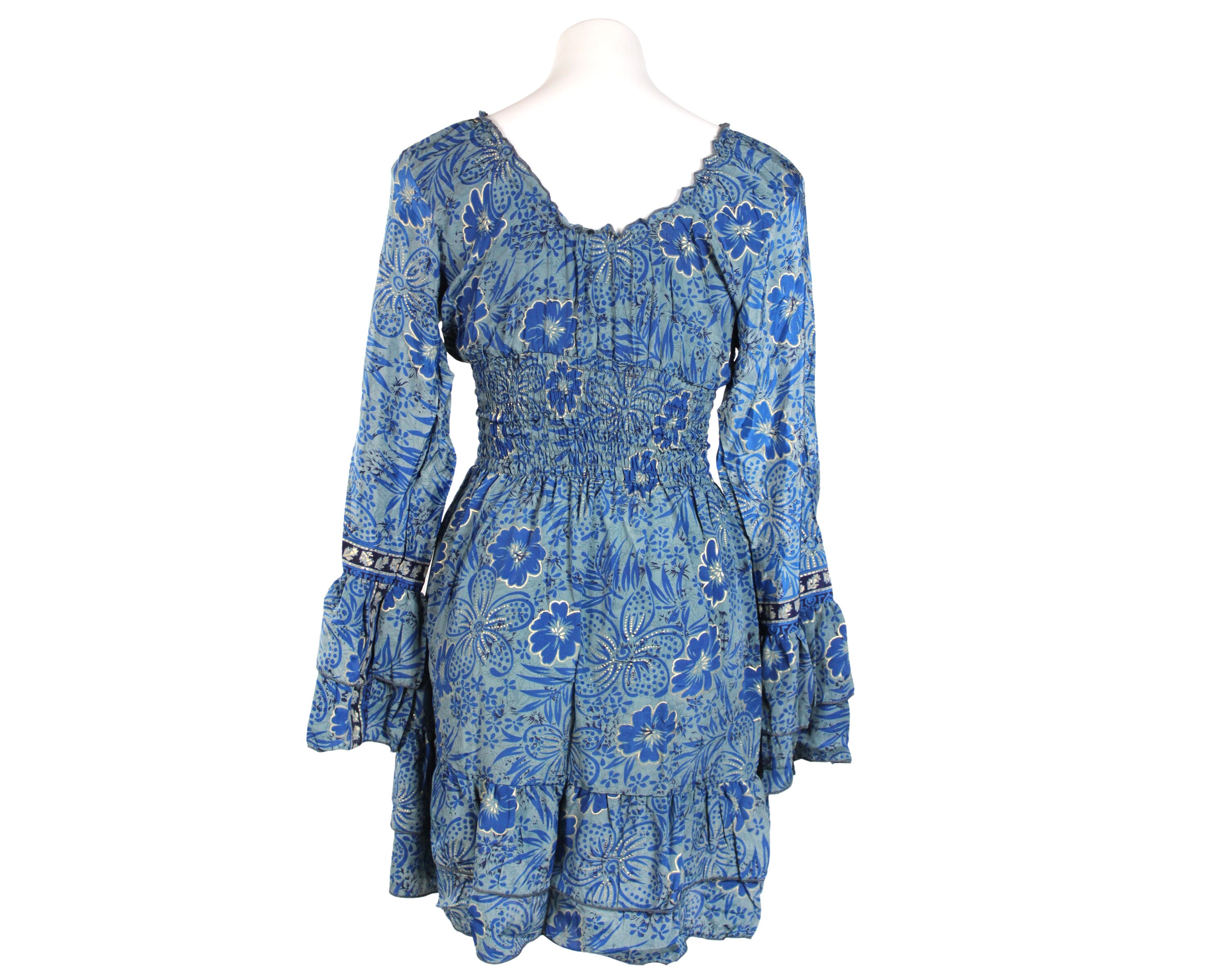 short boho dress with long sleeves Boho Long Sleeved Short Mini Dress Julia
