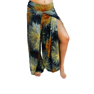 Turquoise Wrap around pants,comfy pants,Beach pants,hippie pants, vacation pants,Open Leg Pants,Free Shipping