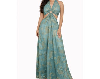 Cut out dress, Bohemian style clothing, Boho dress with pockets