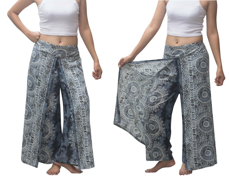 Free shipping vacation pants Boho pants Open Leg Pants Wrap pants bohemian wrap around pants gift for her hippie pants