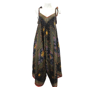 Bohemian Wide leg jumper/Hippie boho jumpsuit/Women Loose pants/Jumpsuits/Wide leg jumpsuit,hippie jumpsuits/Maternity Clothing W/pockets