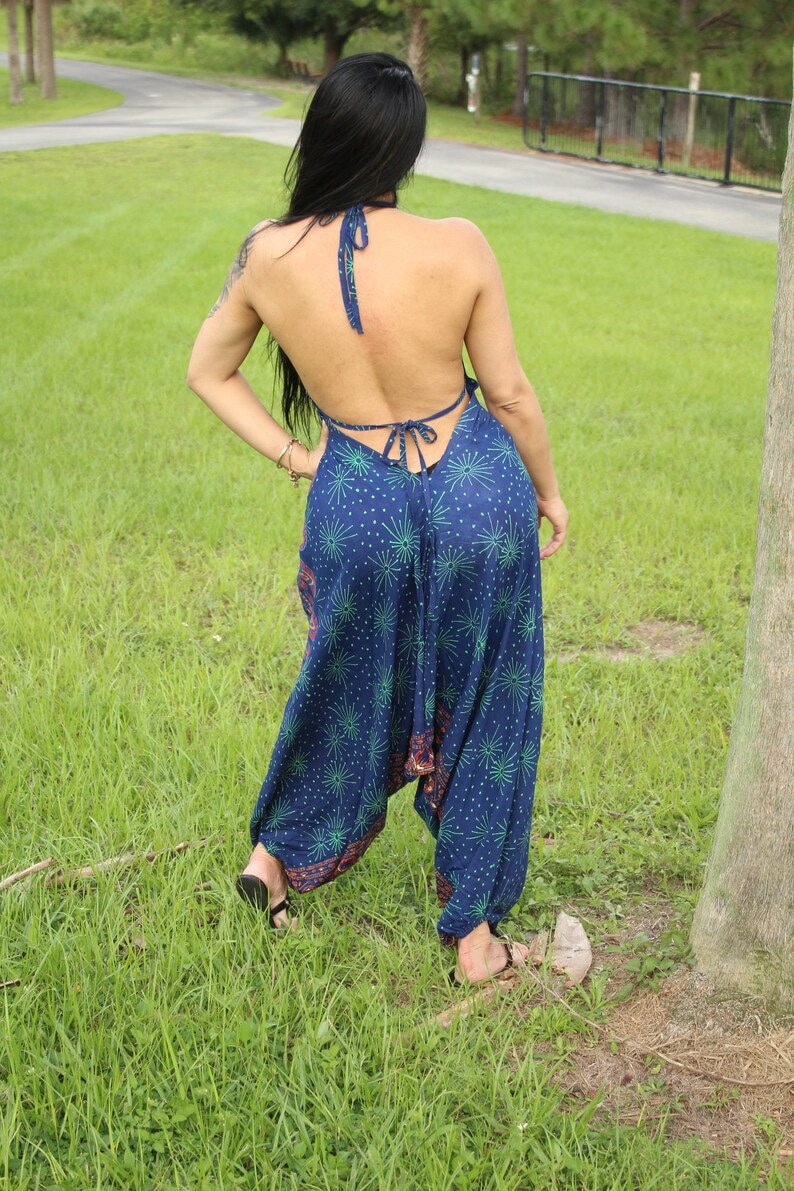 Jumpsuit woman, Hippie, Boho clothing woman, Harem jumpsuit, Woman boho clothing, Jumpsuit woman, Boho festival pants, Gift for her image 1