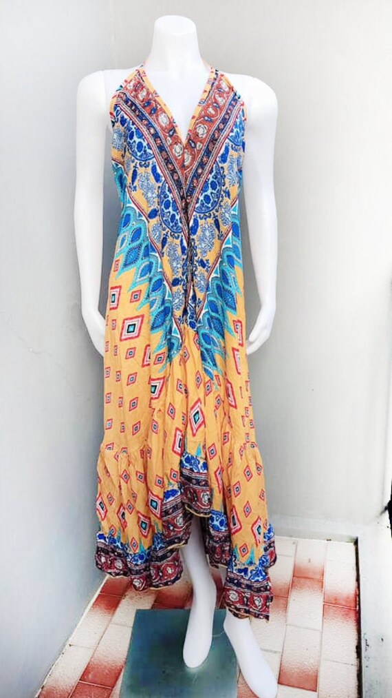 yellow boho dress