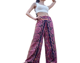 Comfy Pants, flowy open wide leg Womens pants,wide leg pants women,Wrap Around Trousers,Gift for her,Boho Pants