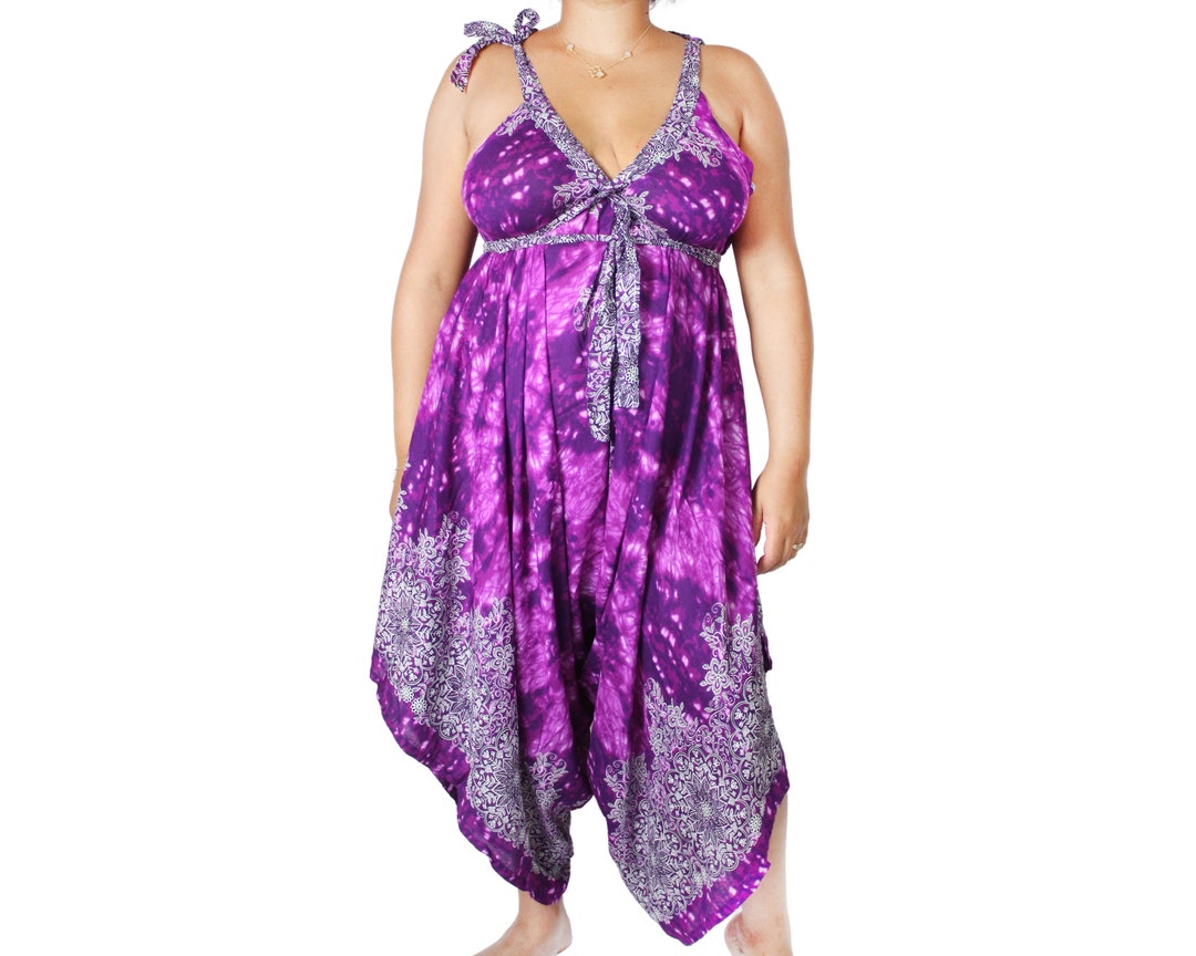 Harem Jumpsuit Wide Leg Jumpsuit Yoga Romper Summer Etsy