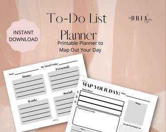 To-Do List Printable Planner | Landscape US Letter, Life Organizer, Daily Planner