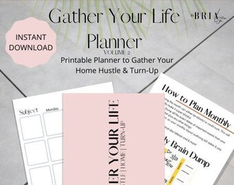 Gather Your Life Adulting Planner, Habit Tracker, Menu Planner, Weekly Undated Planner, Life Organizer, US Letter