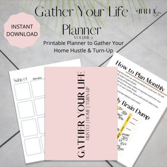 Gather Your Life Adulting Planner Habit Tracker Menu Etsy