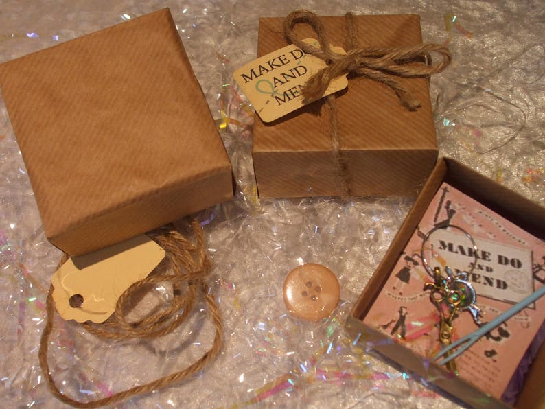 1940's Make Do & Mend Box Wedding favours, Handmade gifts image 1