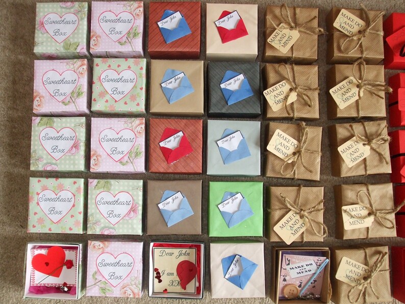 1940's Make Do & Mend Box Wedding favours, Handmade gifts image 4