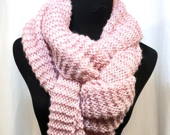 Light Rose Oversized Knit Scarf
