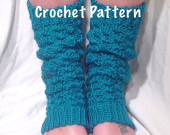 Crochet Pattern - Shell Stitch Crochet Leg Warmer