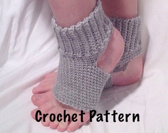 Crochet Pattern - Cuffed Crochet Yoga Socks