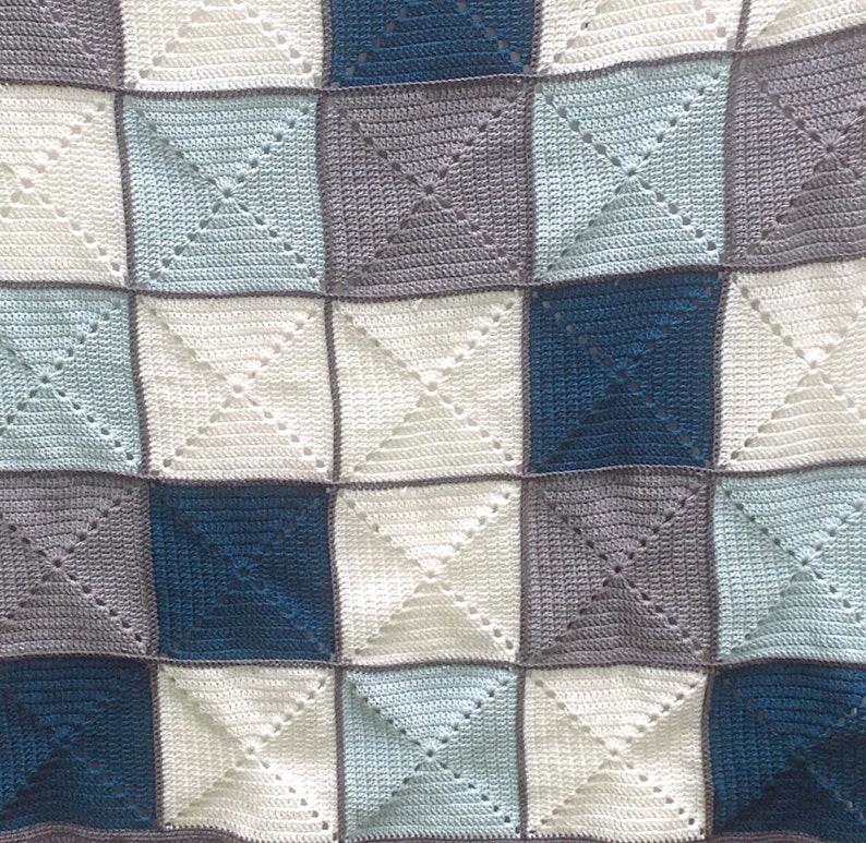 Crochet Pattern Basic Granny Square Patchwork Crochet Blanket image 5