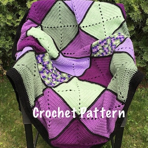 Crochet Pattern - Basic Granny Square Patchwork Crochet Blanket