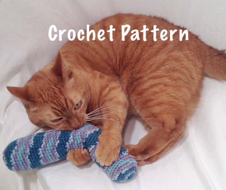 Crochet Pattern Catnip Kick Stick Cat Toy image 1