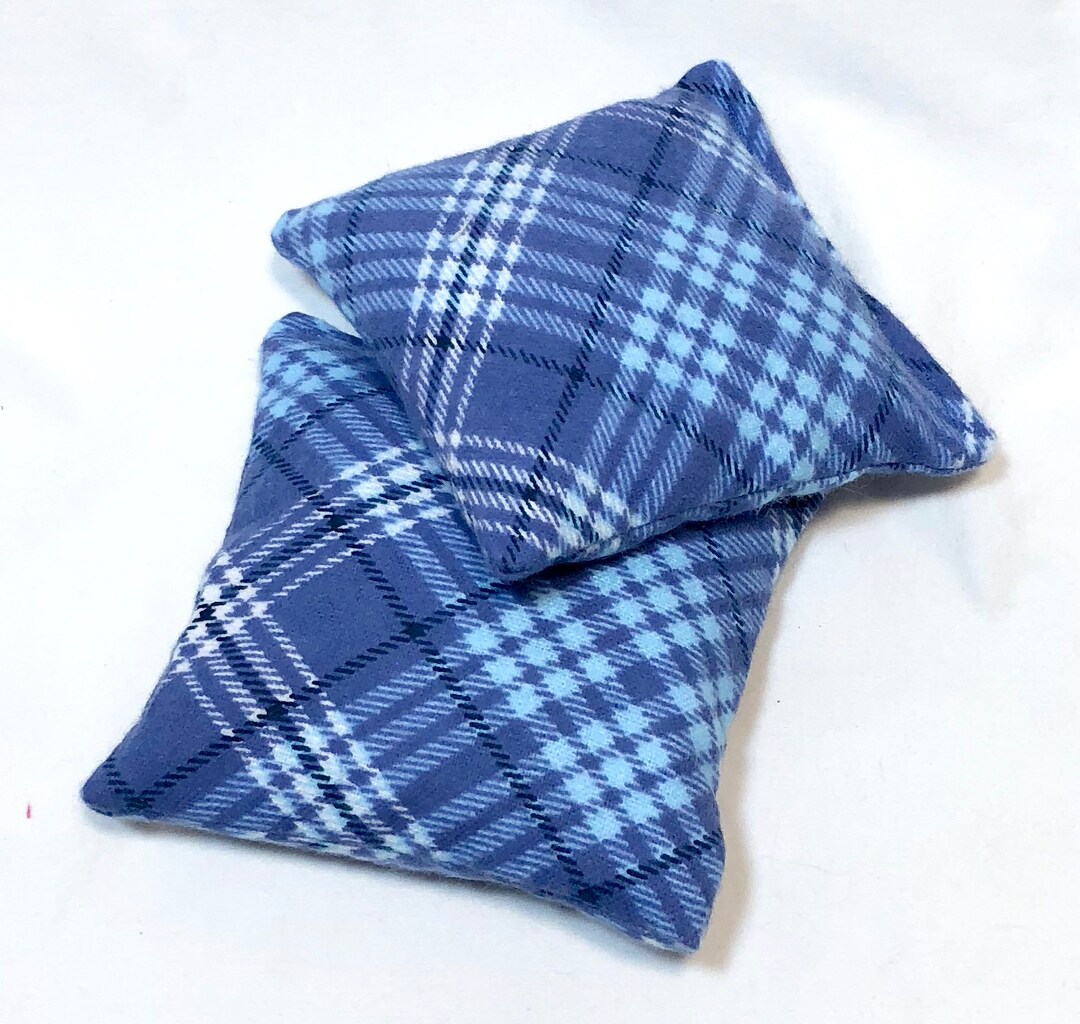 Purple Plaid Flannel Hand Warmers, Mini Rice Hand Warmers, Rice Pocket