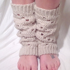 Swirl Lace Stitch Crochet Leg Warmer Crochet Pattern