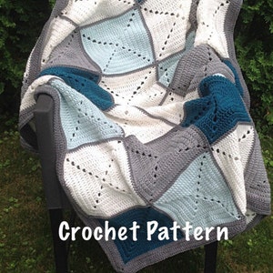 Crochet Pattern Basic Granny Square Patchwork Crochet Blanket image 1