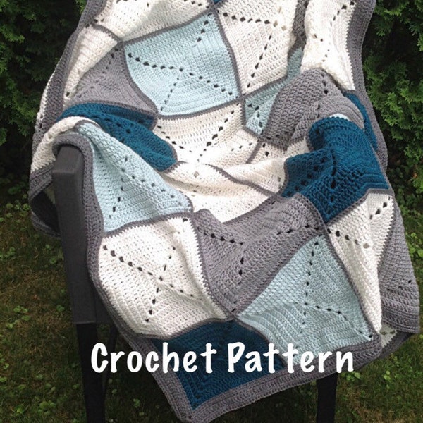 Crochet Pattern - Basic Granny Square Patchwork Crochet Blanket