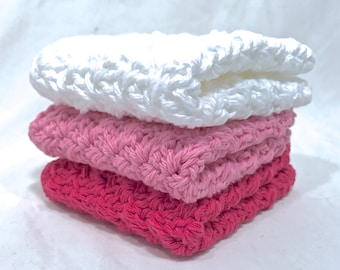 Cotton Crochet Washcloth Set - Girl's Night