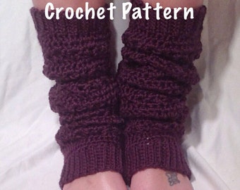 Crochet Pattern - Lace Stitch Crochet Leg Warmer