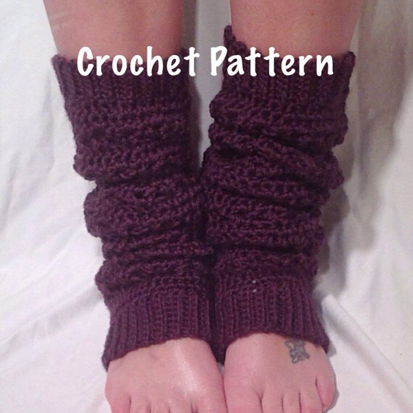 Crochet Pattern - Lace Stitch Crochet Leg Warmer