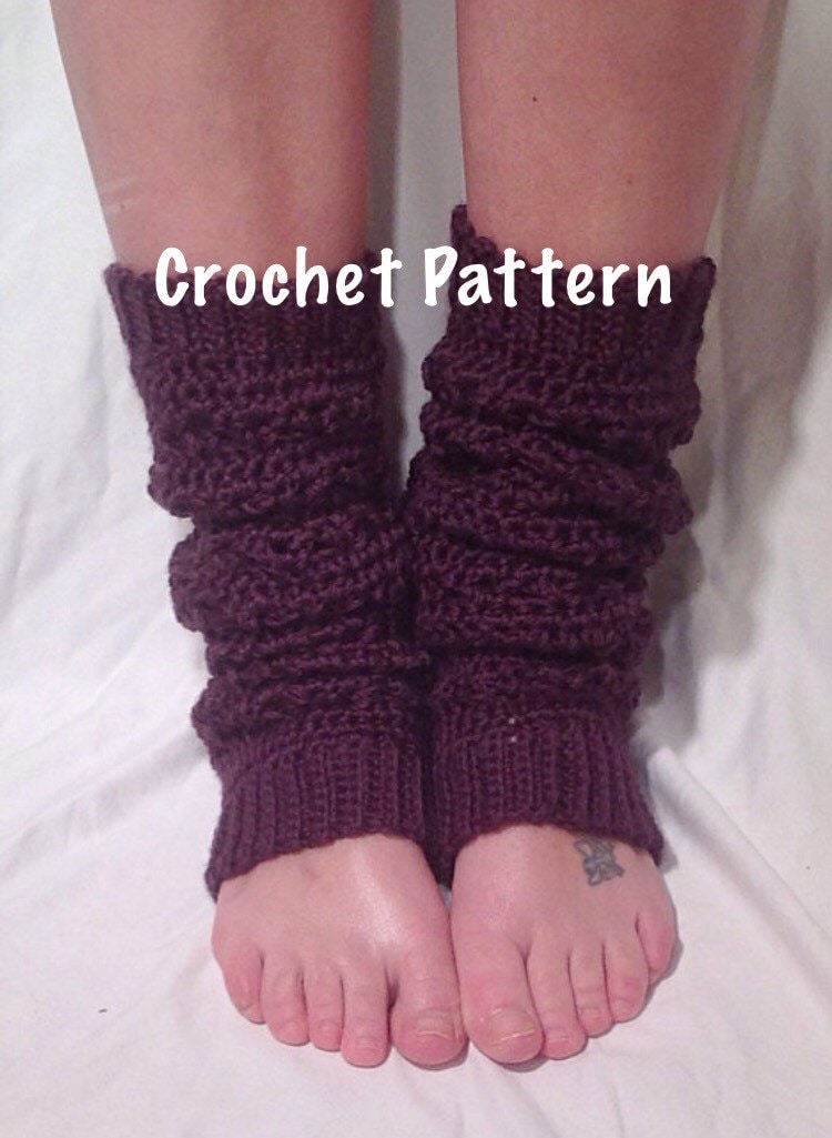 Crochet Pattern for Ballet Weave Leg Warmers  Crochet Leg Warmers Pat –  Crochet by Jennifer