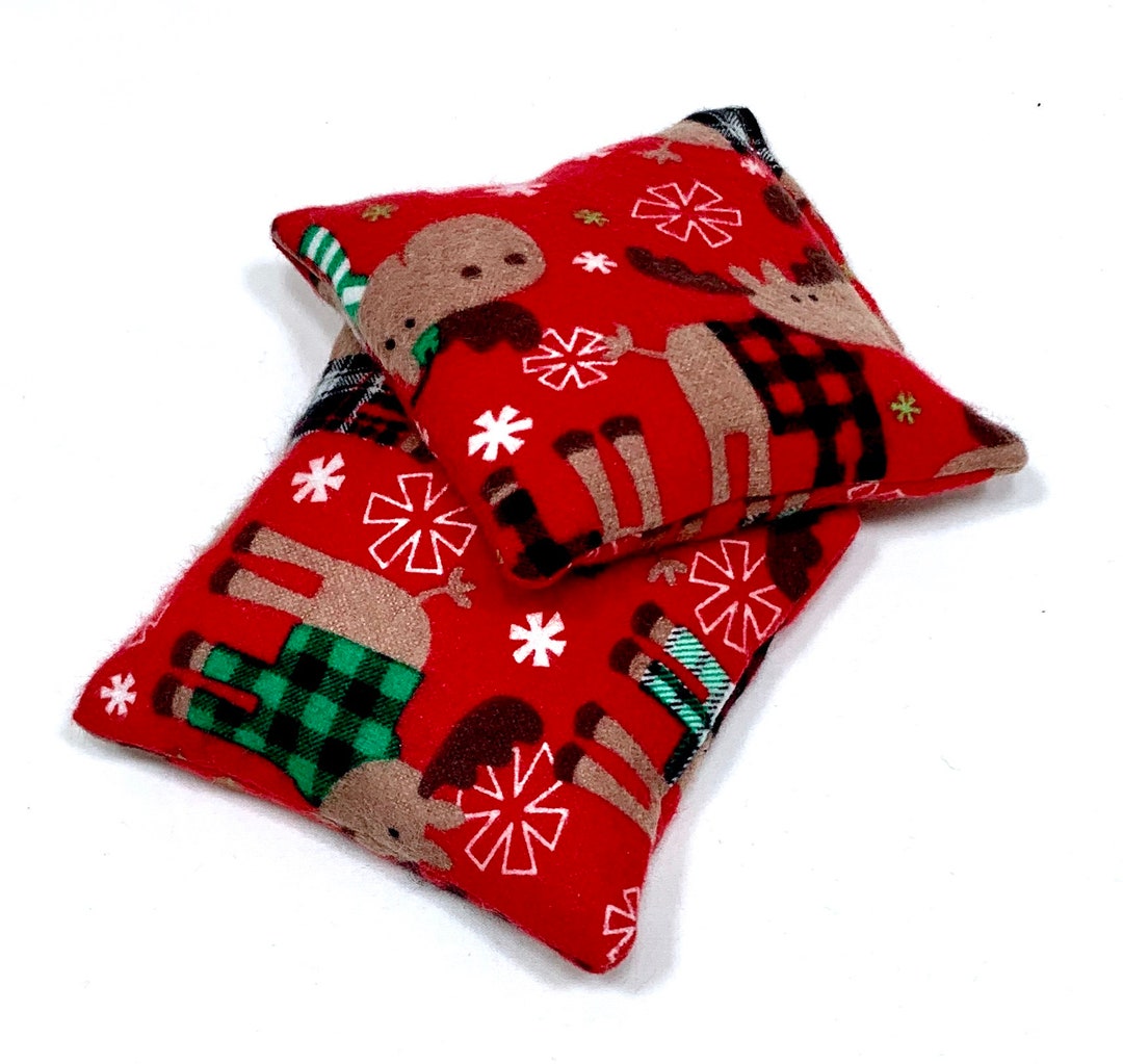 Moose Mini Rice Hand Warmers, Reusable Rice Packs, Flannel Hand Warmers