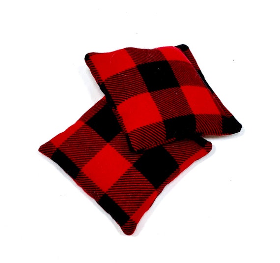 Red Plaid Mini Rice Hand Warmers Reusable Rice Packs Flannel Etsy