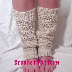 Crochet Pattern - Lace Stitch Crochet Leg Warmer