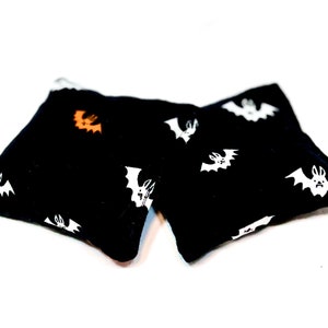 Bat Glow in the Dark Rice Hand Warmers, Reusable Rice Packs, Flannel Hand Warmers