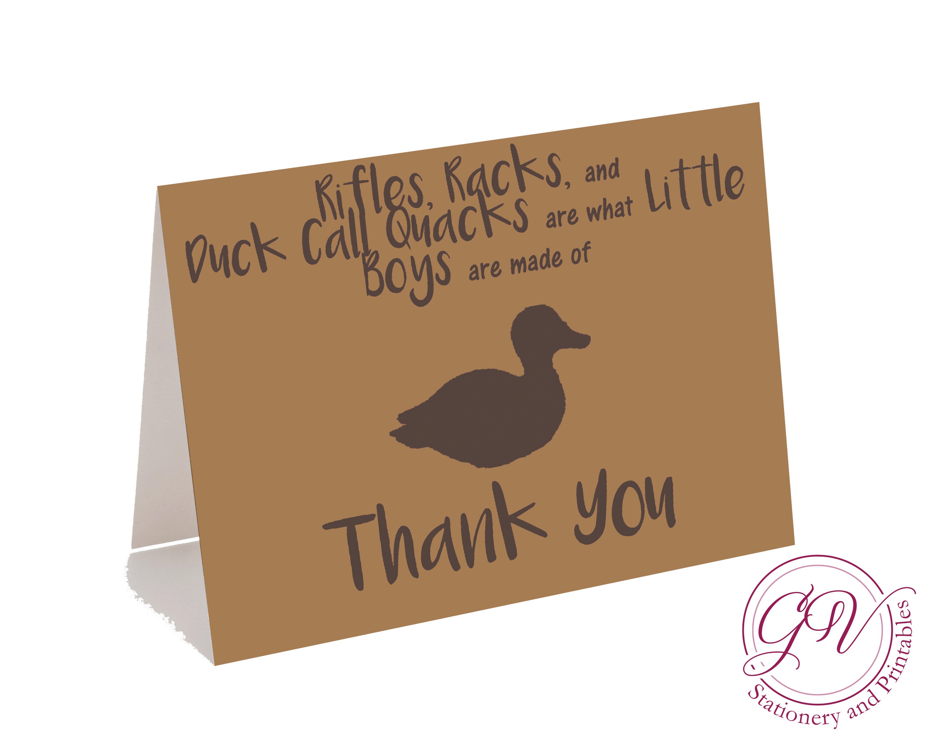 Printable Brown Duck Hunting Themed Baby Shower Invitation Etsy