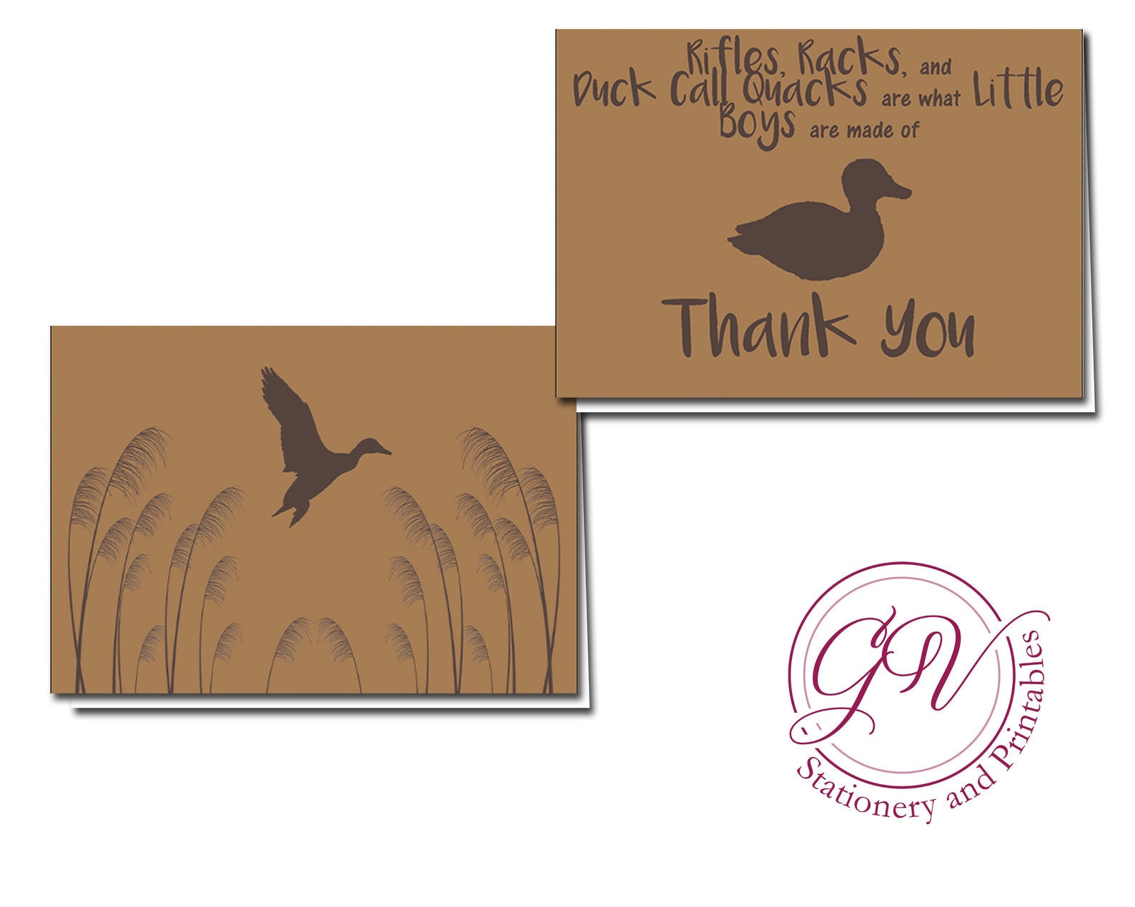 Printable Brown Duck Hunting Themed Baby Shower Invitation Etsy