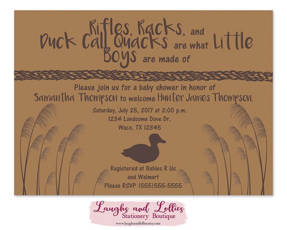outdoor themed baby shower invitations
